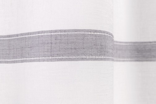 Elbersdrucke Ösenschal Ida 07 grau - weiß halbtransparent 140x255cm