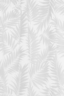 Elbersdrucke Schlaufenbandschal Leaves 00 weiß halbtransparent 135x255cm