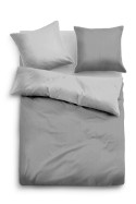 Tom Tailor Satin Bettwäsche "UNIOPTIK - ZARTE STREIFEN" GREY 135x200 cm