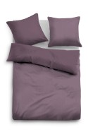 Tom Tailor Satin Bettwäsche "UNIOPTIK - ZARTE STREIFEN" MAUVE 40x80 cm
