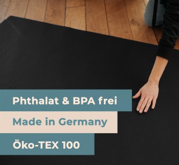 Krabbelunterlage SanoSoft "made in Germany" - Öko-Tex 100 60x100cm schwarz