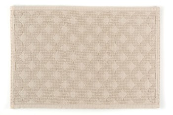 Rhomtuft Badteppich SEASIDE eckig 70 x 120 cm Farbe: stone