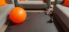 GYMEX Workout Fitness-Matte XXL, extra groß, rollbar, für Yoga, Sport & Fitness 240x180cm Schwarz