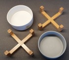 Sanozoo® Napf für Hunde und Katzen aus Bambus & Keramik