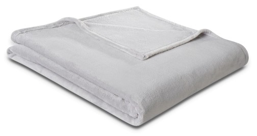 Plaid / Decke soft&cover silber 150 x 200cm