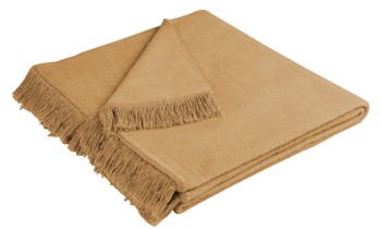 Plaid / Decke Cover Cotton kamel 50 x 200cm