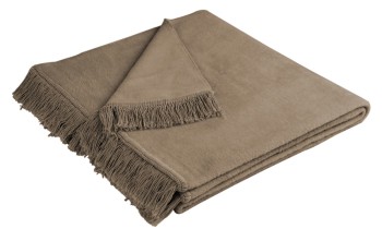 Plaid / Decke Cover Cotton haselnuss 50 x 200cm