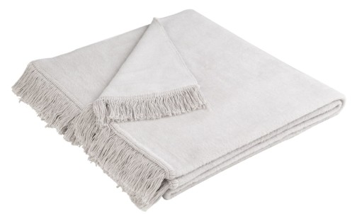 Plaid / Decke Cover Cotton silber 100 x 200cm