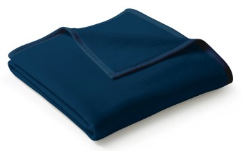 Plaid / Decke Uno Cotton dunkelblau 150 x 220cm