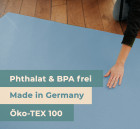 Sanosoft® Krabbelmatte – Made in Germany, Öko-Tex Anti-Rutsch Krabbelunterlage: größte Auswahl an Farben und Größen - 120cm X 140cm Hellblau