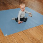 Sanosoft® Krabbelmatte – Made in Germany, Öko-Tex Anti-Rutsch Krabbelunterlage: größte Auswahl an Farben und Größen - 160cm X 220cm Hellblau