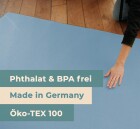 Sanosoft® Krabbelmatte – Made in Germany, Öko-Tex Anti-Rutsch Krabbelunterlage: größte Auswahl an Farben und Größen - 160cm X 220cm Hellblau