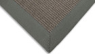 Sisal Teppich Astra Manaus mit 5cm Baumwollbordüre Grau 40/42 80x160cm