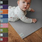 Sanosoft® Krabbelmatte Made in Germany & Öko-Tex -   60cm X 100cm Hellgrau
