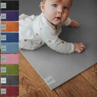 Sanosoft® Krabbelmatte Made in Germany & Öko-Tex -   120cm X 180cm Hellgrau
