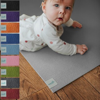 Sanosoft® Krabbelmatte Made in Germany & Öko-Tex -   160cm X 240cm Hellgrau
