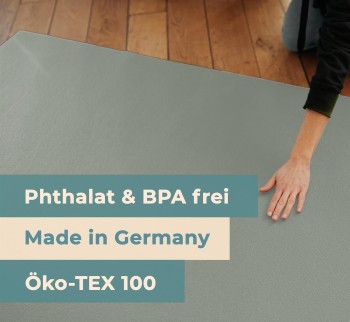 Krabbelunterlage SanoSoft XXL "made in Germany" - Öko-Tex 100 | 180x280 Hellgrau