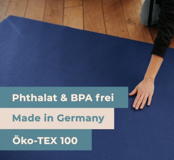 Runde Krabbelunterlage SanoSoft "made in Germany" - Öko-Tex 100 Blau 160cm